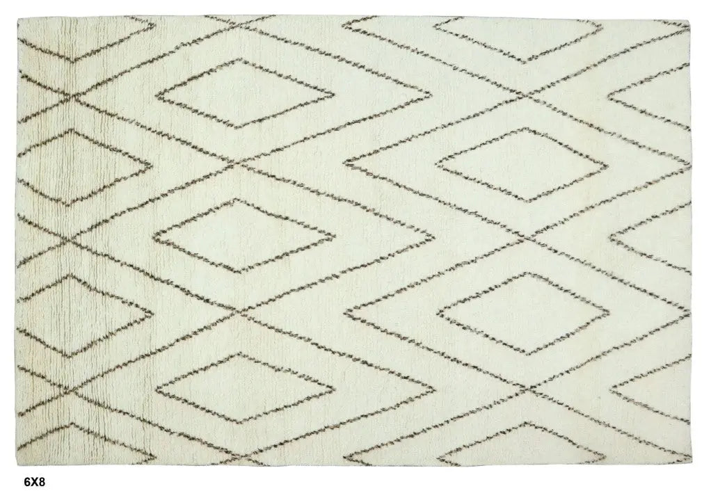 Hand knotted Indian Modern Rug 6'0" x 8'0" ABC Rugs Kilims